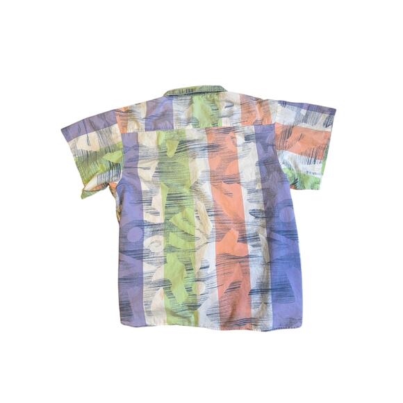 Vintage Retro Jantzen 1970s/80s Abstract Print Collared Button Down - Size L - Picture 2 of 8
